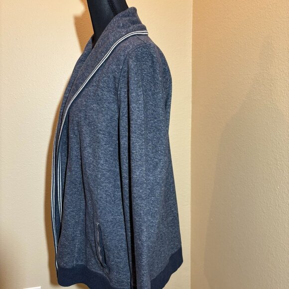 T for Talbots Navy Blue & White Jersey Jacket Leisure - Picture 4 of 10